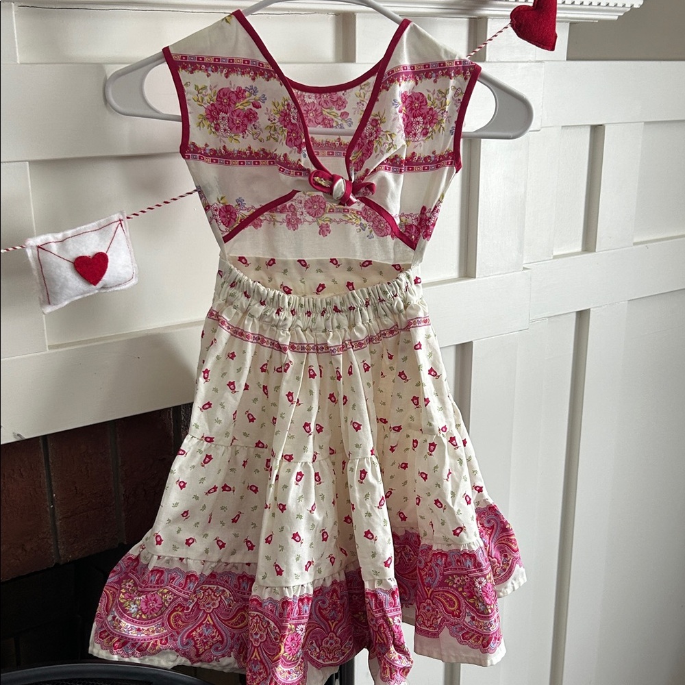 Girls Floral Tank Disney Epcot Dress from the France Pavilion Size 4 - Picture 2 of 6